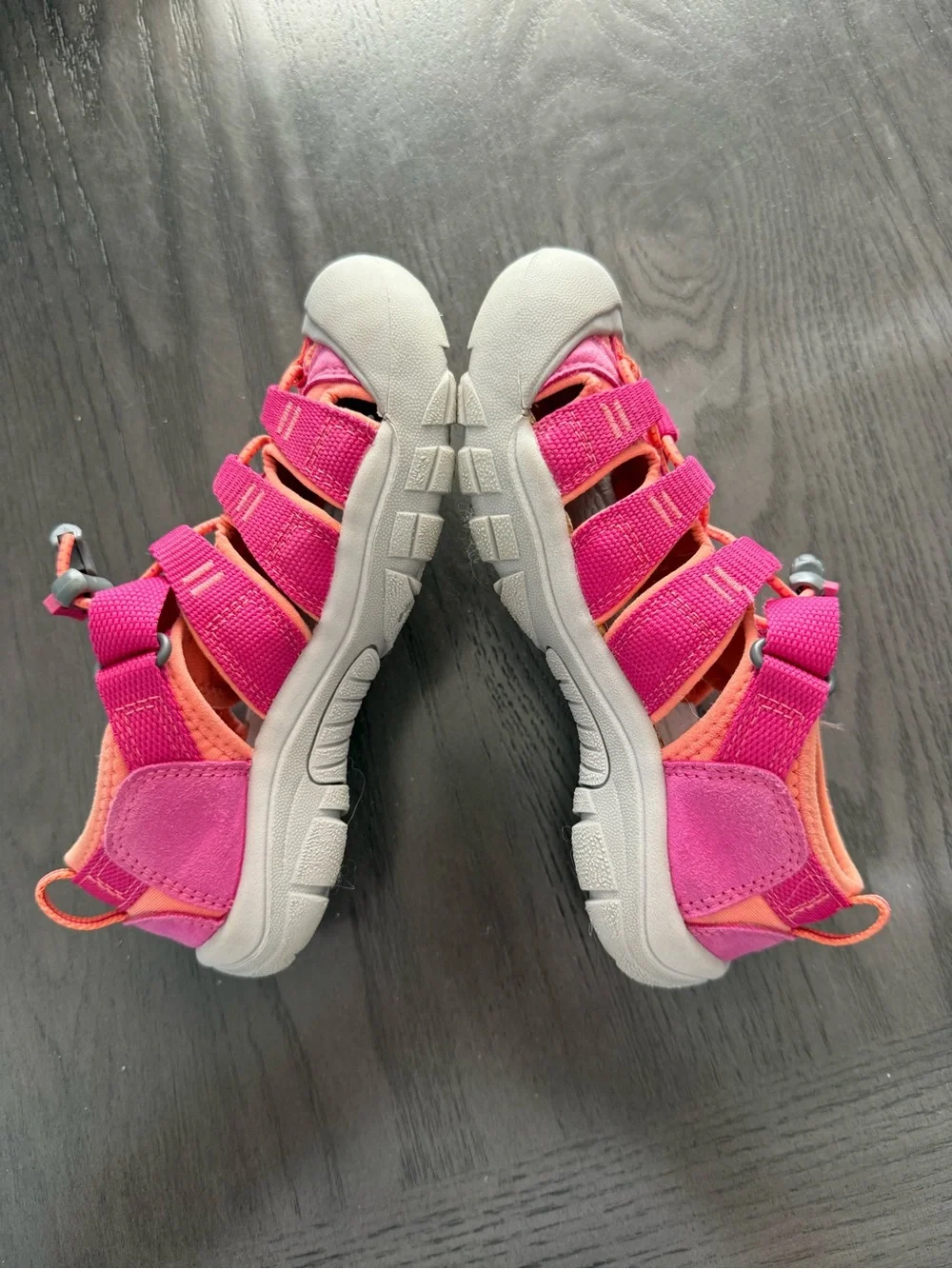 Keen Kids Closed Toe Sport Sandals Pink Coral US 1 EU 32/33 Washable